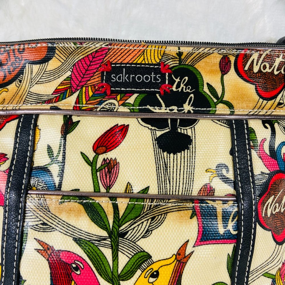 Sakroots Artist Circle Nature Birds Peace Shoulder Bag Purse - Picture 2 of 8
